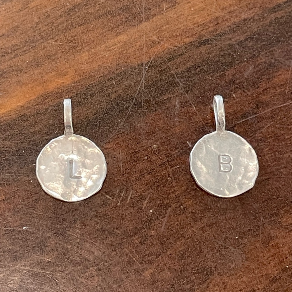Silver Initial Pendants - image 1
